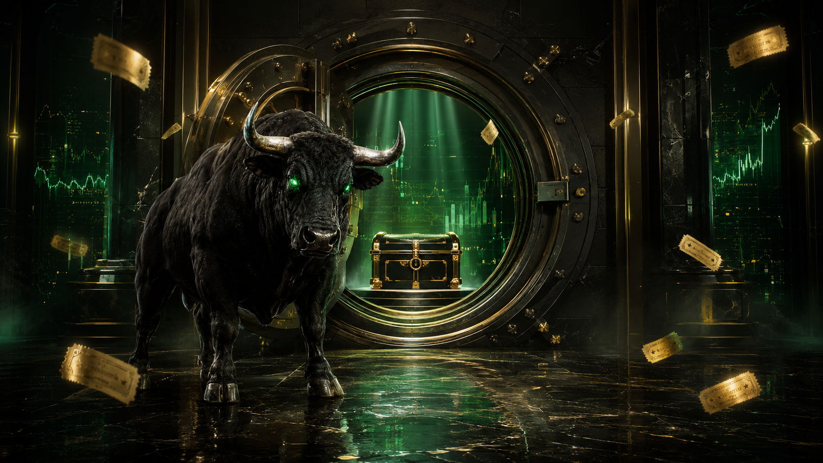 The Black Bull overlooking the green city